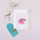 Cake Birthday Card | Sweet | All Ages Birthday | Pink | Cute