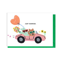 JUST MARRIED Card: 11.4 x 16.2cm