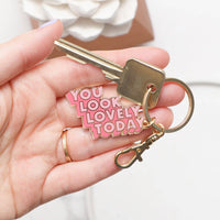 You Look Lovely Today - Enamel Keyring