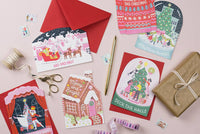 Christmas Townhouse | Christmas Cards | Holiday Cards | Pink