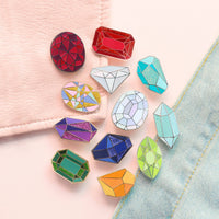 Gemstone Enamel Pin: Diamond