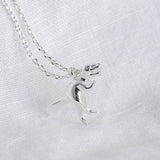 Silver T-rex Dinosaur Necklace