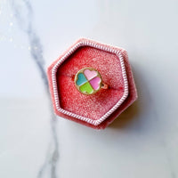 Enamel Fidget Spinner Anxiety Rings, Worry Ring: Berry Cute (Strawberry)