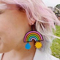 Disco Rainbow Statement Earrings