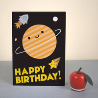 Happy Birthday Kawaii Space Card