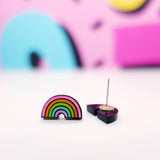 Disco Rainbow Stud Earrings