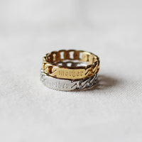 Mother Chain Ring - 18K Gold Plated