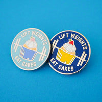 Lift Weights Eat Cakes Pastel Enamel Pin