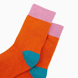 Glitter Socks - Orange/Pink