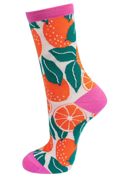 Bamboo Socks: Oranges