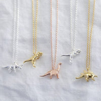 Silver T-rex Dinosaur Necklace