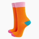 Glitter Socks - Orange/Pink
