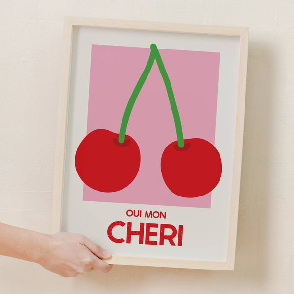 Oui Mon Cheri Art Print