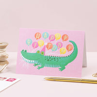 Birthday Alligator | Animal Birthday Card | Kids Greeting