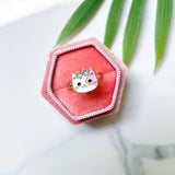 Enamel Fidget Spinner Anxiety Rings, Worry Ring: Berry Cute (Strawberry)