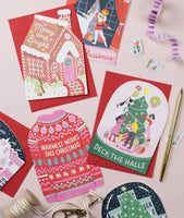 Christmas Townhouse | Christmas Cards | Holiday Cards | Pink