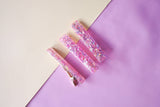 Pink Iridescent Resin Hair Clips - Pack of 3