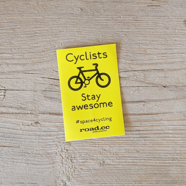 Cyclists Stay Awesome Mini Sticker