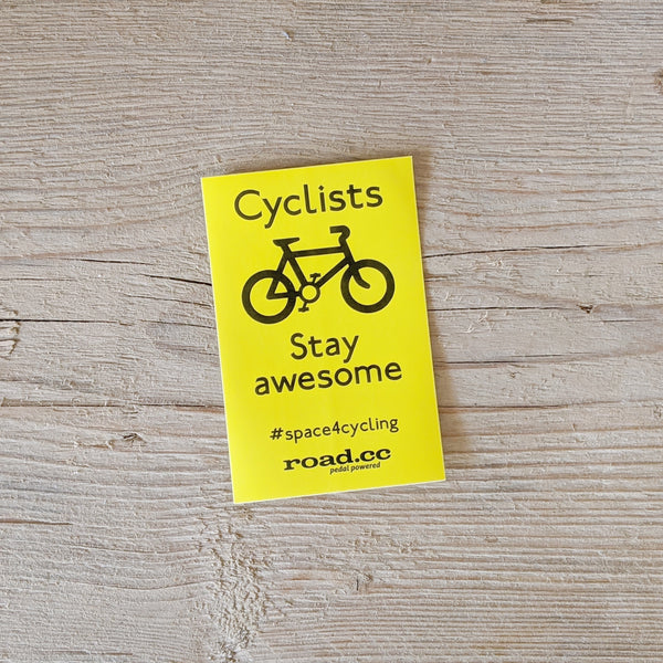 Cyclists Stay Awesome Mini Sticker