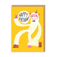 Happy Birthday Yeti Greeting Card