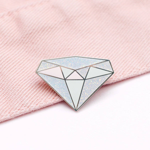 Gemstone Enamel Pin: Diamond