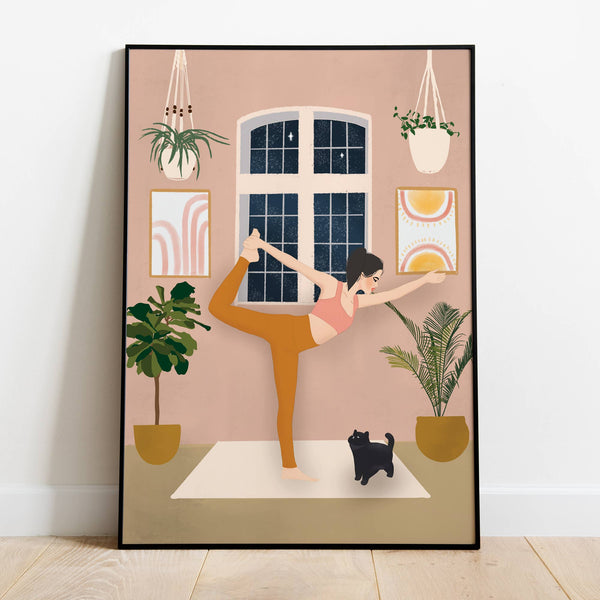 Yoga Illustration Art Print: A4