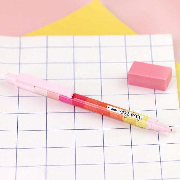Pen - I Am Very Busy - Pastel Pink