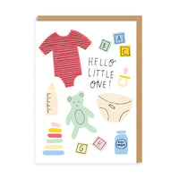 Hello Little One Icons Greeting Card