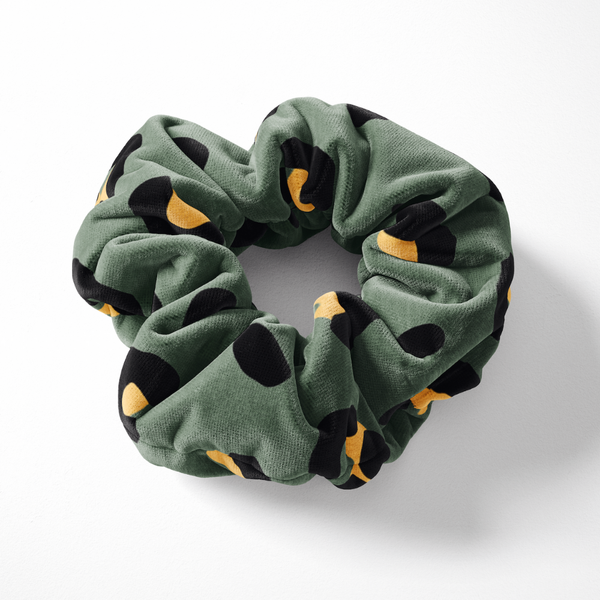 Khaki Leopard Scrunchie