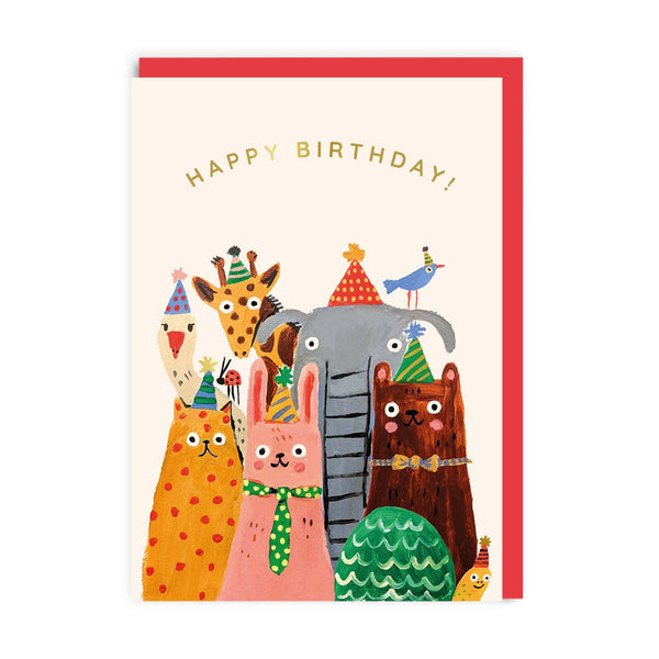 Happy Birthday Animals Greeting Card