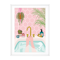 Relax In The Bath Art Print