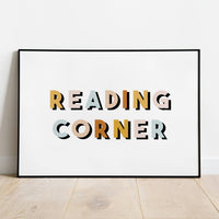 Reading Corner Typography Art Print