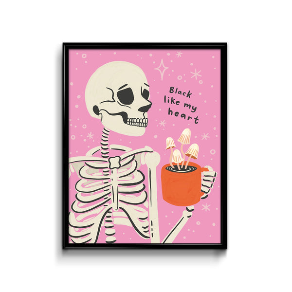 Black like my heart - Art Print