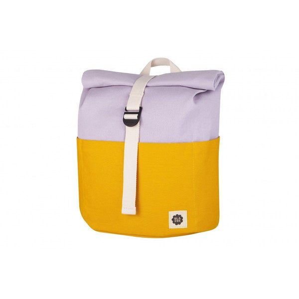 9.5L Rolltop Backpack, Yellow and Light Purple by Blafre