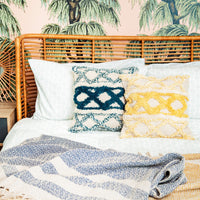 Blue Scandi Boho Cushion