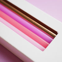 Shades of pink cake candles