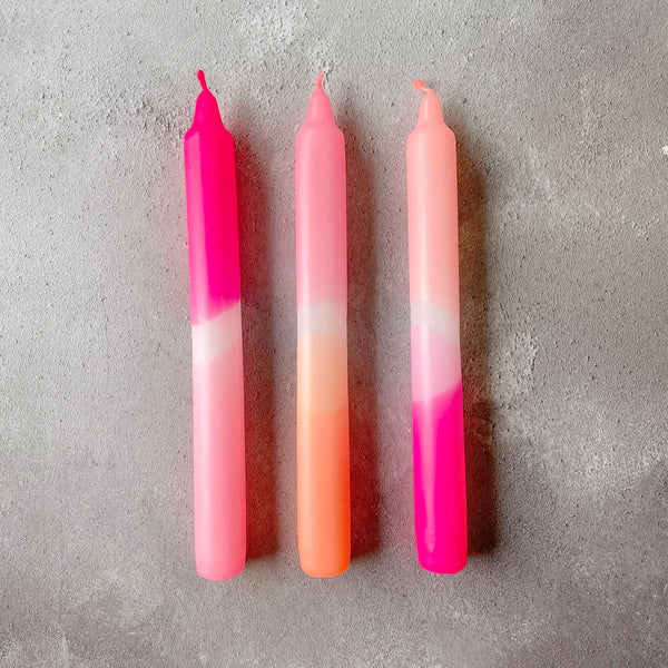 Dip Dye Candles : Flamingo Dreams