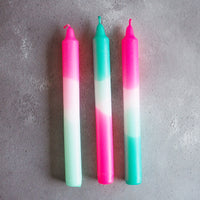 Peppermint Clouds Dip Dye Candles