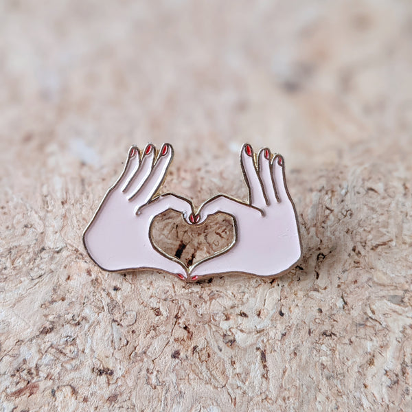 Love Hands Enamel Pin