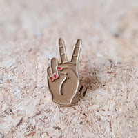Peace Enamel Pin - black