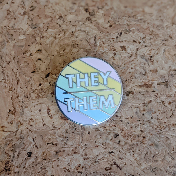 They / Them Enamel Pin