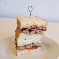 Bacon and Sausage sandwich