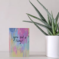 You did a thing! Card