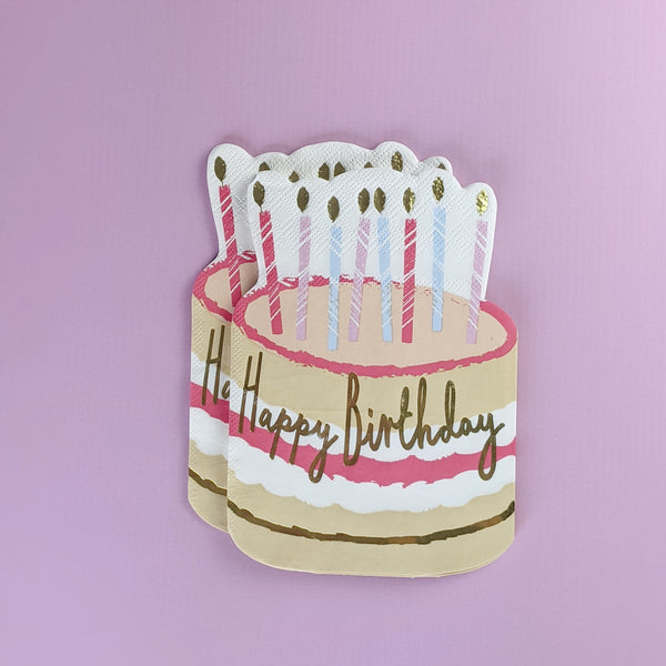 Birthday cake napkins