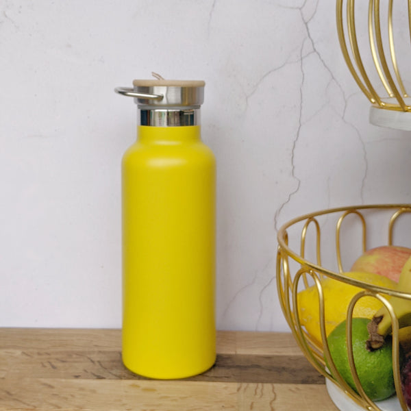 Yellow Stainless Steel Water Bottle
