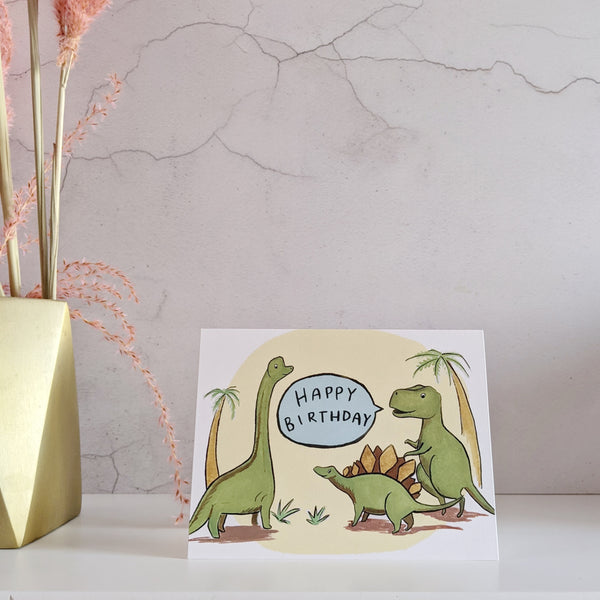 Happy Birthday Dinosaur Card