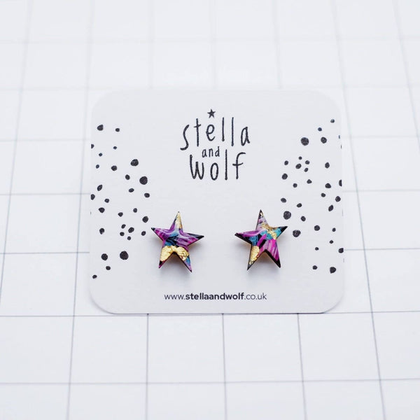 Galaxy Wonky Star Earrings