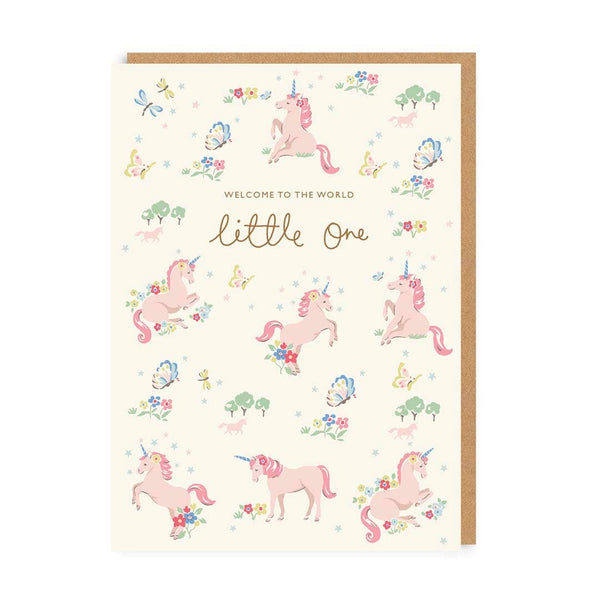 Hello Little One Unicorn Cath Kidston Card