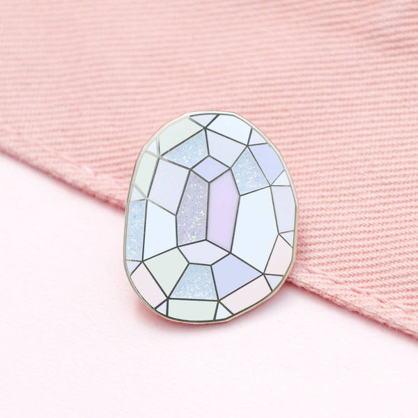 Gemstone Enamel Pin: Moonstone