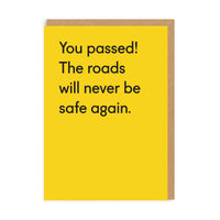 The Roads Will Never Be Safe Again - Card